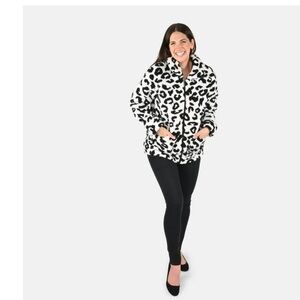 Passage snow leopard faux fur coat